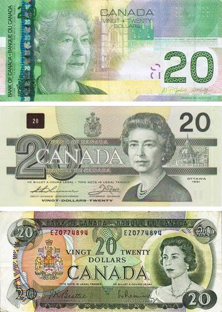 Money The Canada Guide 1969 To 1986 Since All The Bills Have Had Same People On Them Though Pictures Back Changed Colour Coding Has Been In